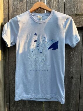 Bella Canvas Light Blue Tee with Navy Graphic